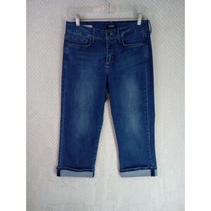 NYDJ Marilyn Crop Women's 4 Cuffed Medium Wash Mid Rise Cropped Jeans